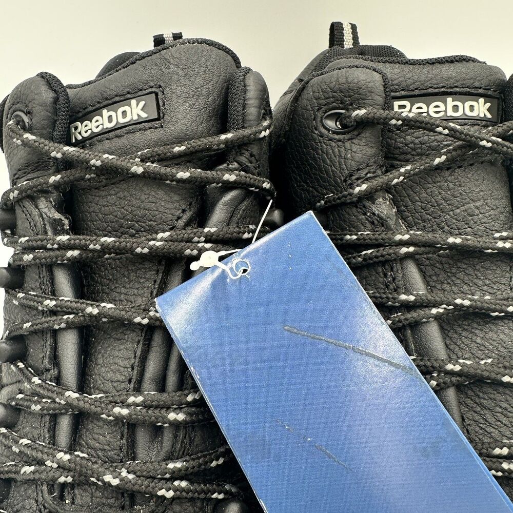 NEW Reebok Tiahawk RB4555 Men 12 M Waterproof Work Boots Black Leather Steel Toe - Picture 3 of 6